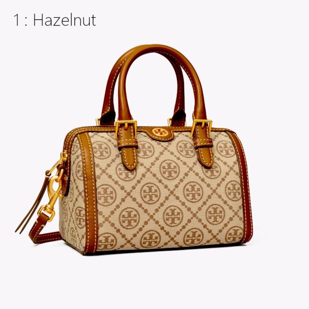 Tory Burch Monogram jacquard Barrel crosbody